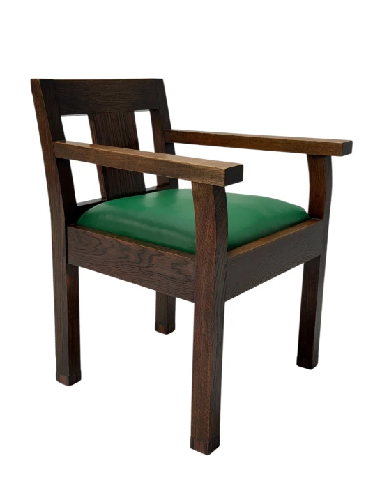 1920s Art Deco Modernist Desk and Armchair Set in Solid Oak